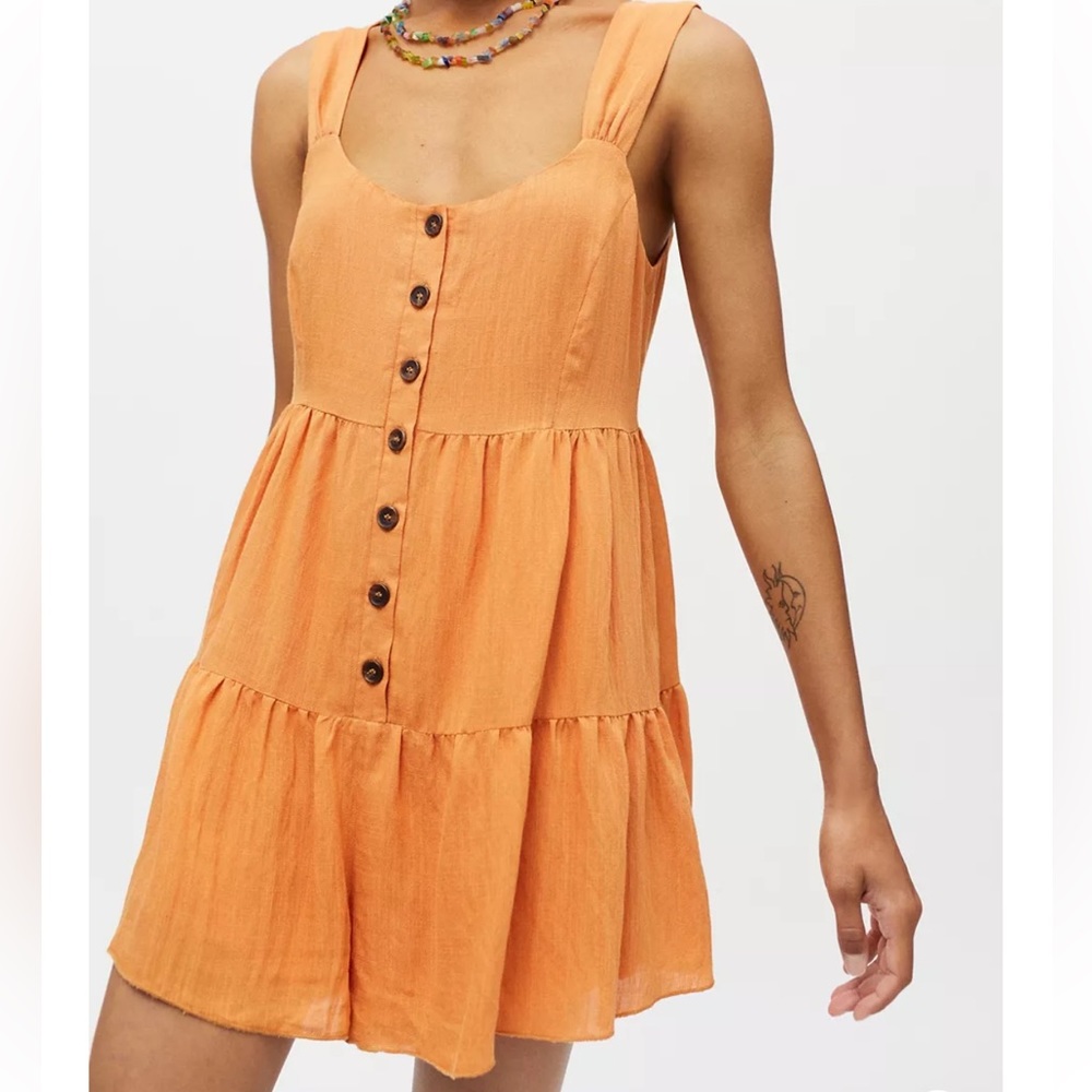 Urban Outfitters‎ Pia Tiered Button-Front Romper